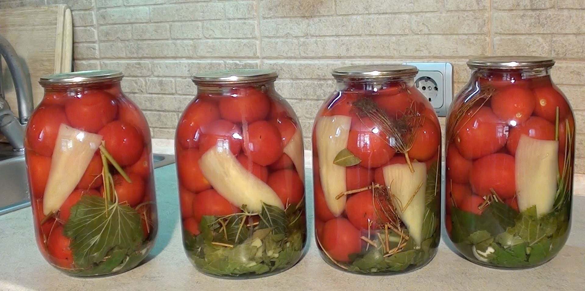 Стерилизация 1 литровых банок с помидорами