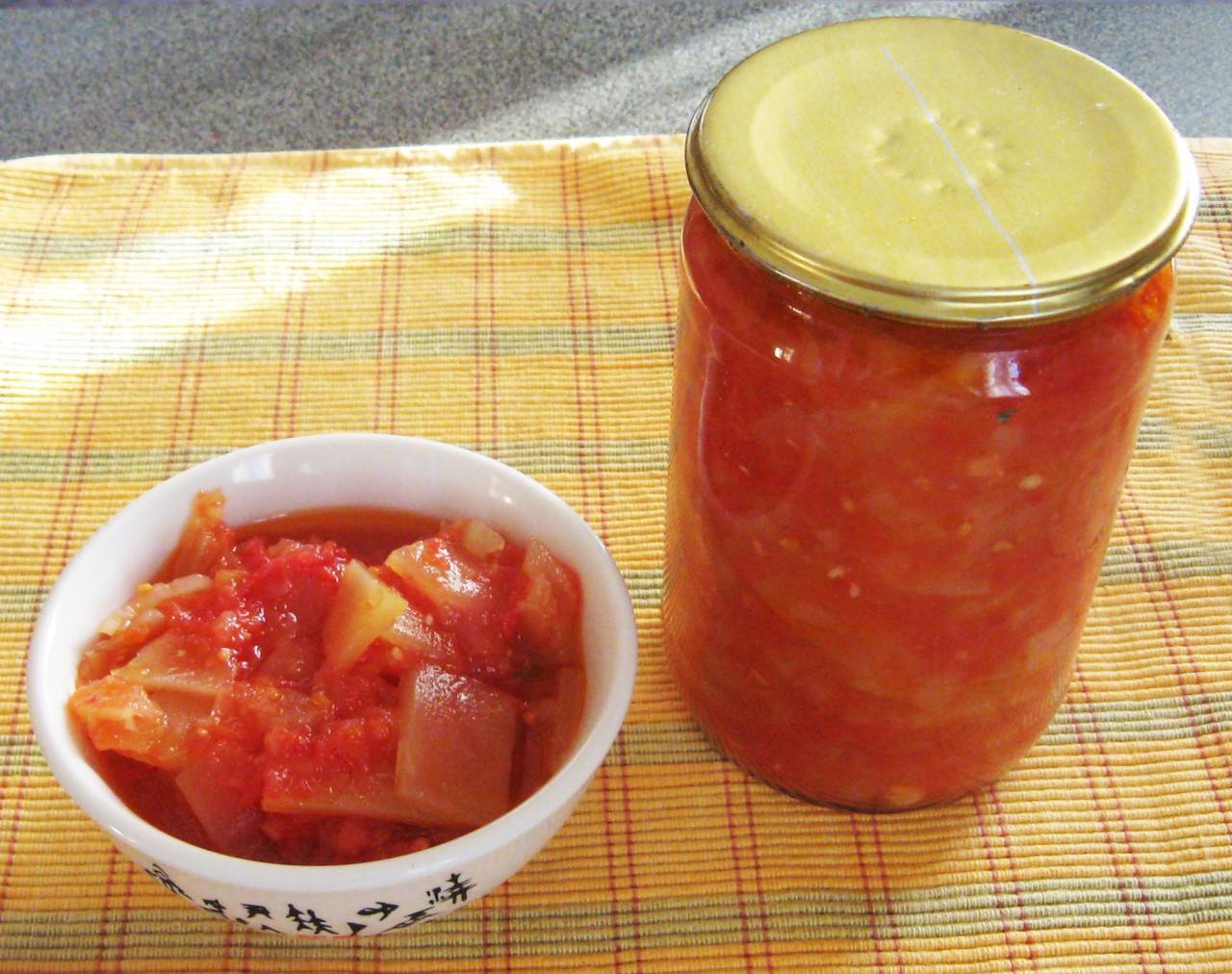 Тещин язык из кабачков с помидорами закуска рецепт с фото пошагово
